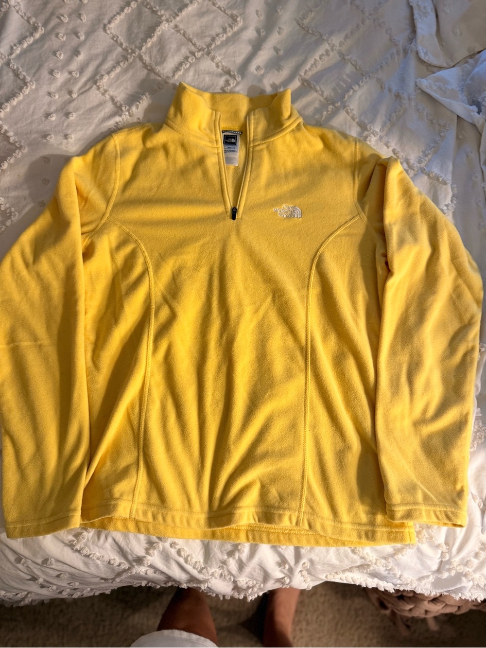 The North Face Men's Yellow Quarter-Zip Fleece Pullover